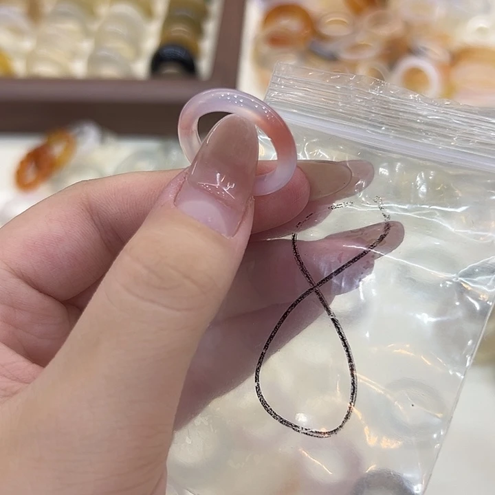 合金戒指玛瑙/玉髓8港14