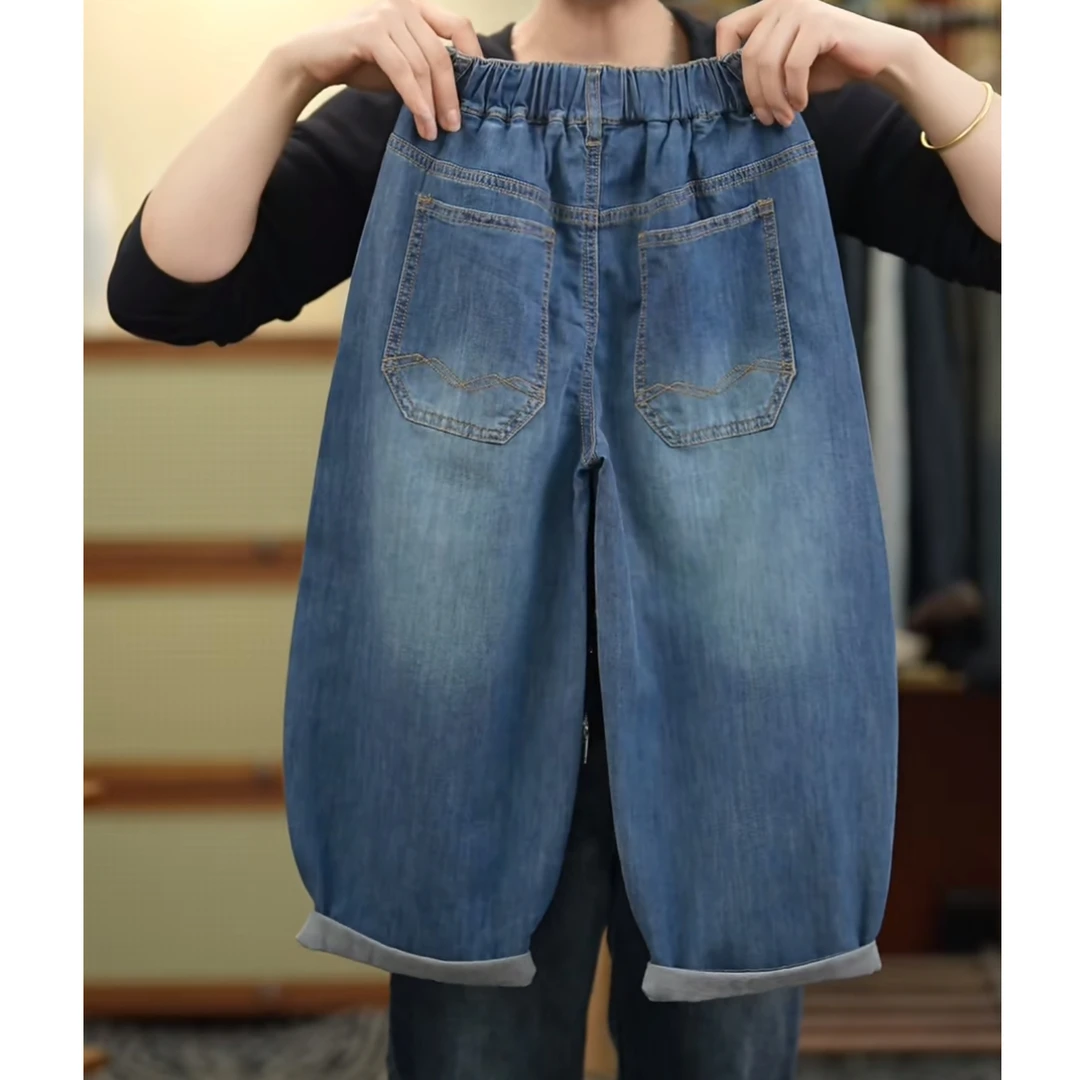 男童夏季裤子天丝薄款儿童牛仔裤百搭宽松中大童简约老爹裤夏天潮