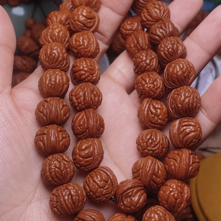 文玩核桃手串龙纹桃核