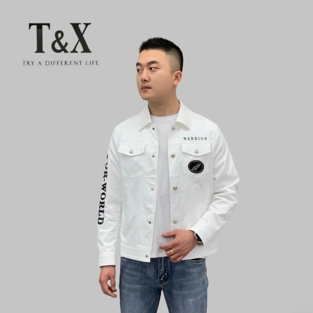 T&X/梯形新款男士春秋商务休闲百搭时尚潮流简约翻领夹克（0062）