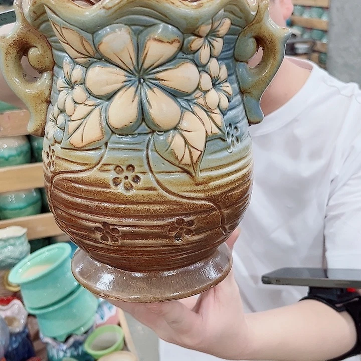 凑单10元陶瓷花盆发货！