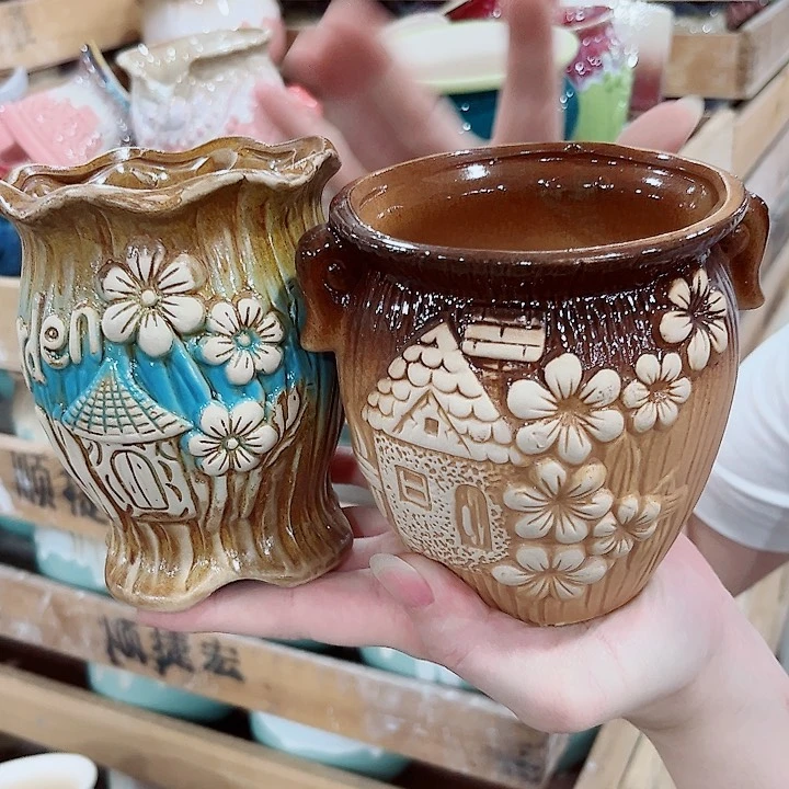 有孔.凑单10元陶瓷花盆发货！