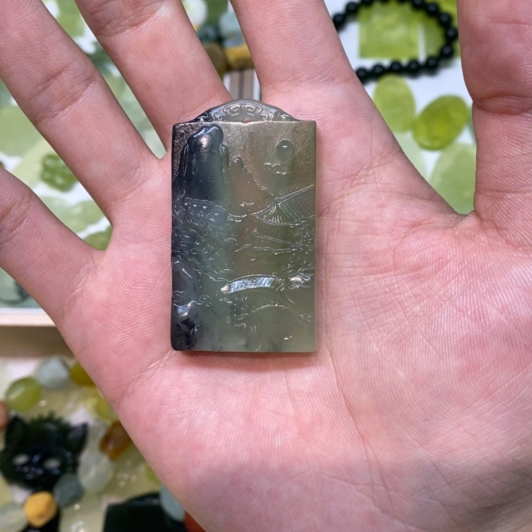 蛇纹石玉未镶嵌吊坠(不含链)