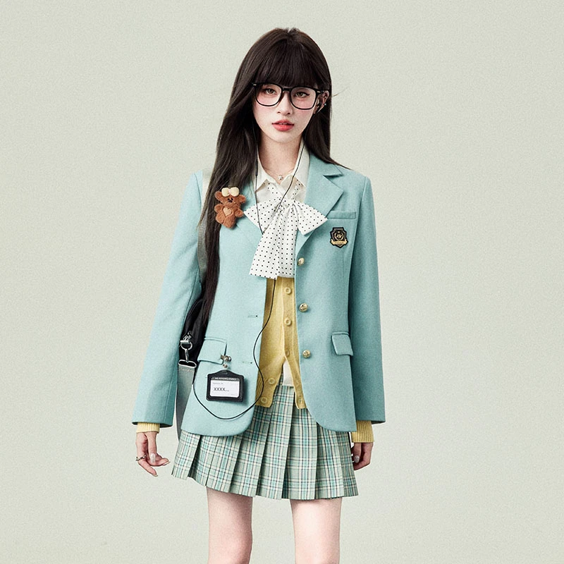 花铃太太原创jk西装正版女表参大学院风2025秋季新款收腰显瘦制服