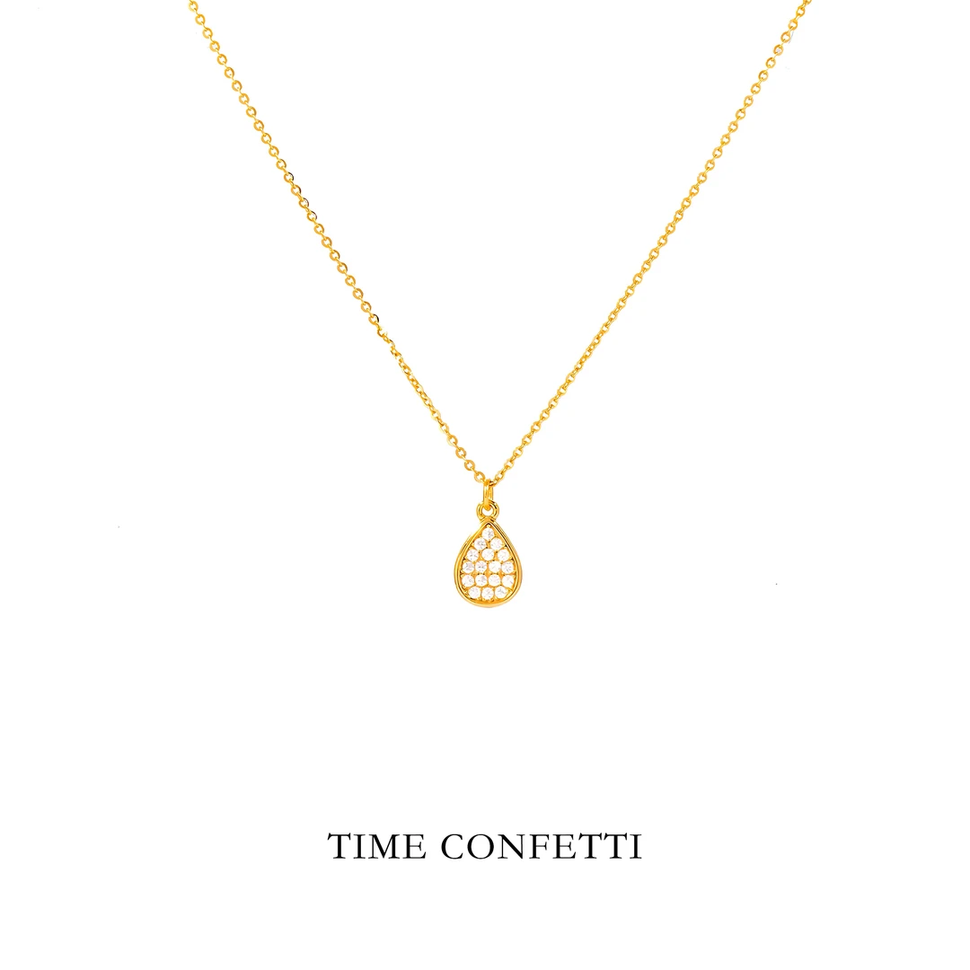 坠链均925银 镀K金【孙二娘】水滴-气质百搭精致吊坠项链TC 10804