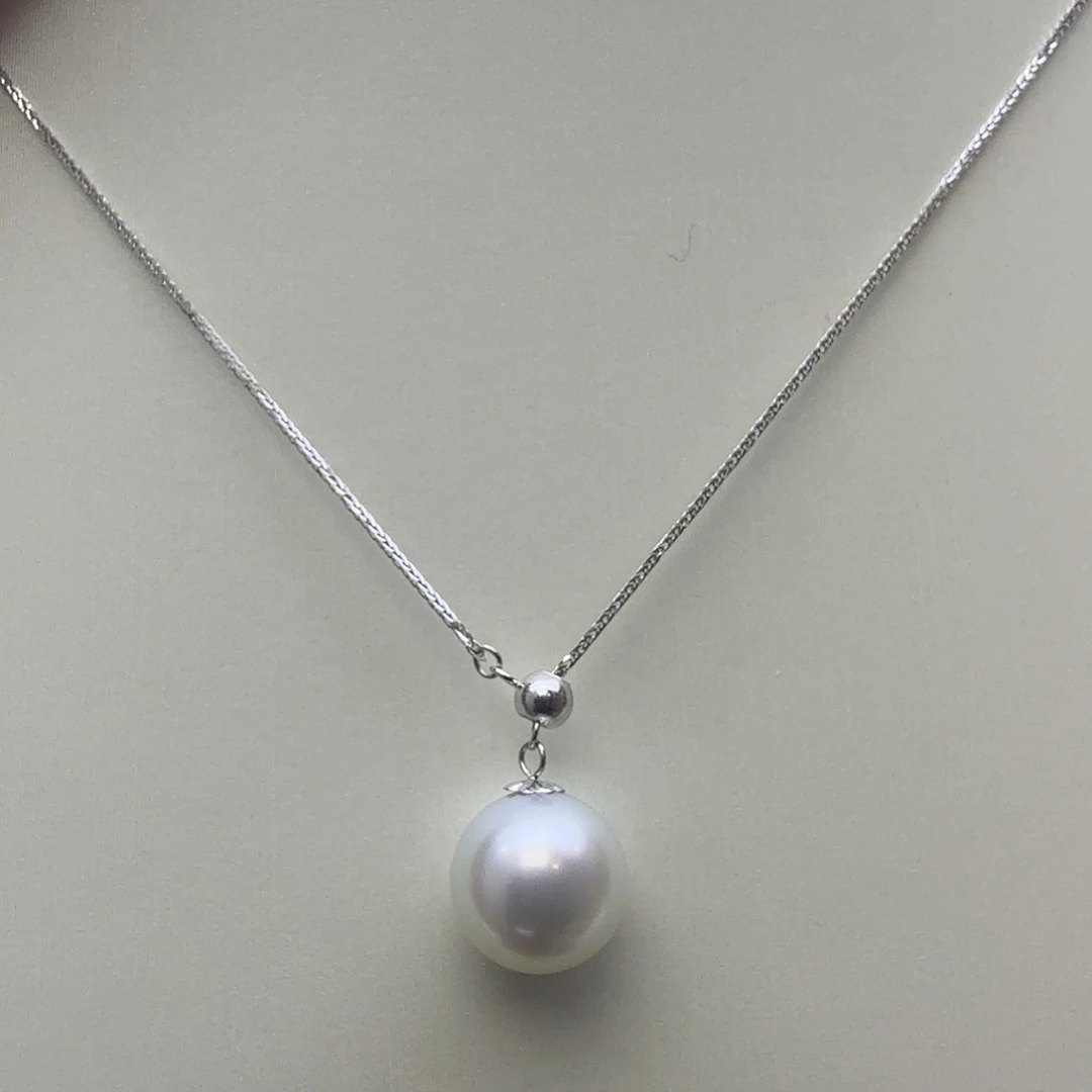 海水珍珠18K金镶嵌颈饰8-9mm