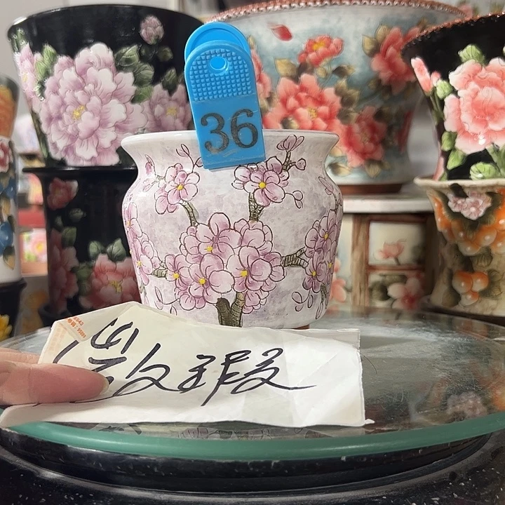景德镇手绘花盆 满38包邮