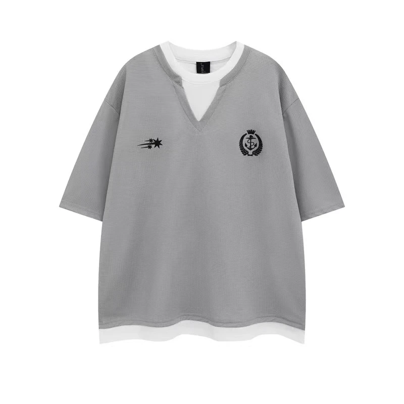 复古假两件短袖4125