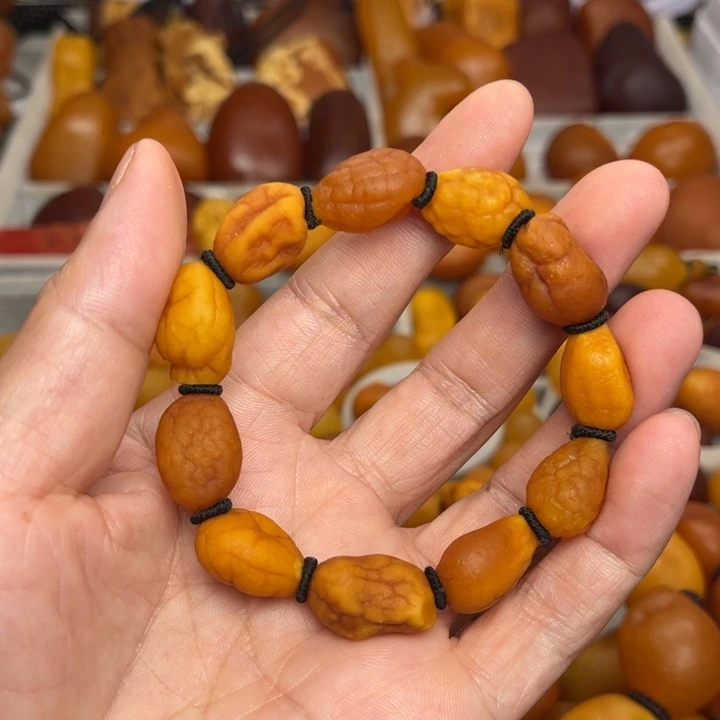 裸石琥珀未镶嵌天然蜜蜡手串