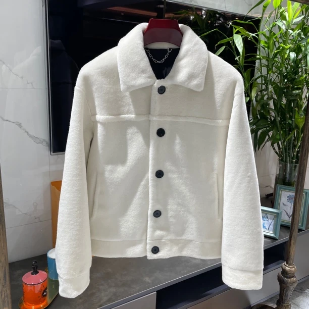 【孟璐轻奢出品】LL/白色/羊毛/MENGLU2024/高端欧货外套
