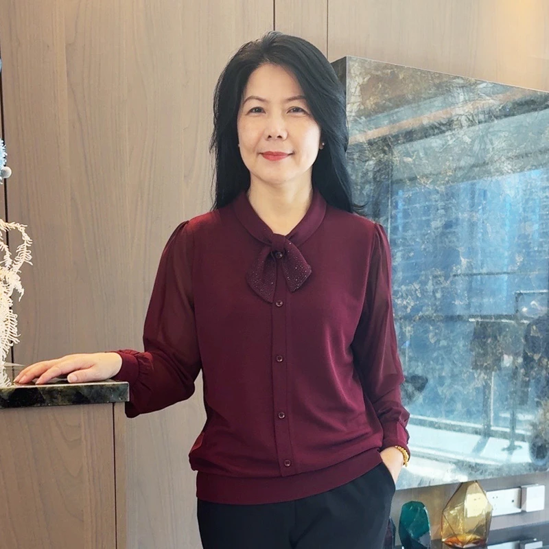 春款妈妈蝴蝶结长袖小衫2501