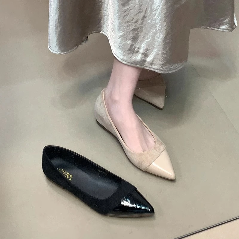 法式气质内增高单鞋女2025春季新款一脚蹬瓢鞋尖头配裙子玛丽珍鞋