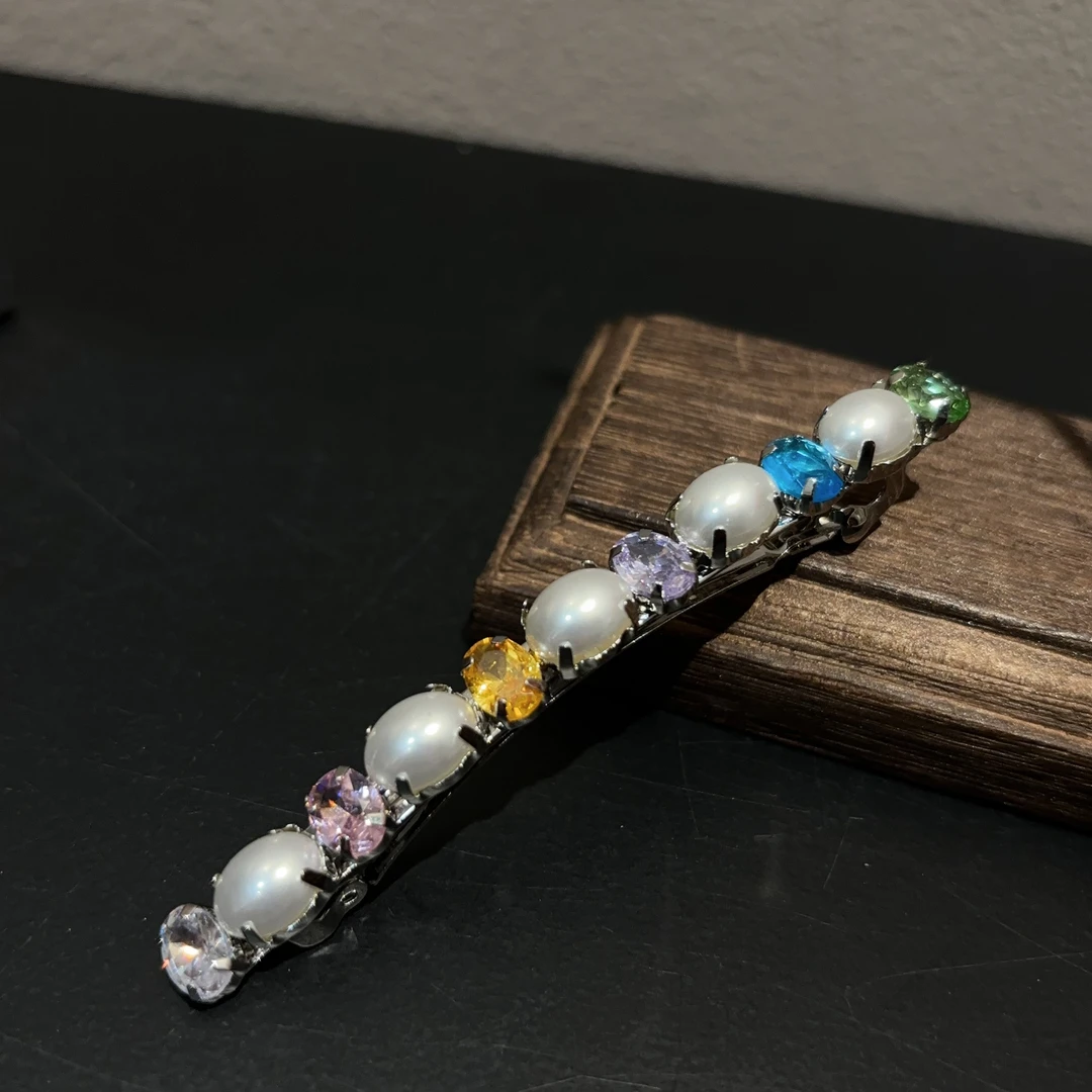 气质撞色闪闪珠珠发夹Y219