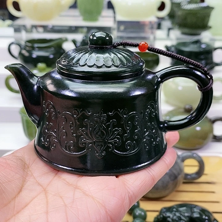 未镶嵌和田玉挂件茶壶170m l