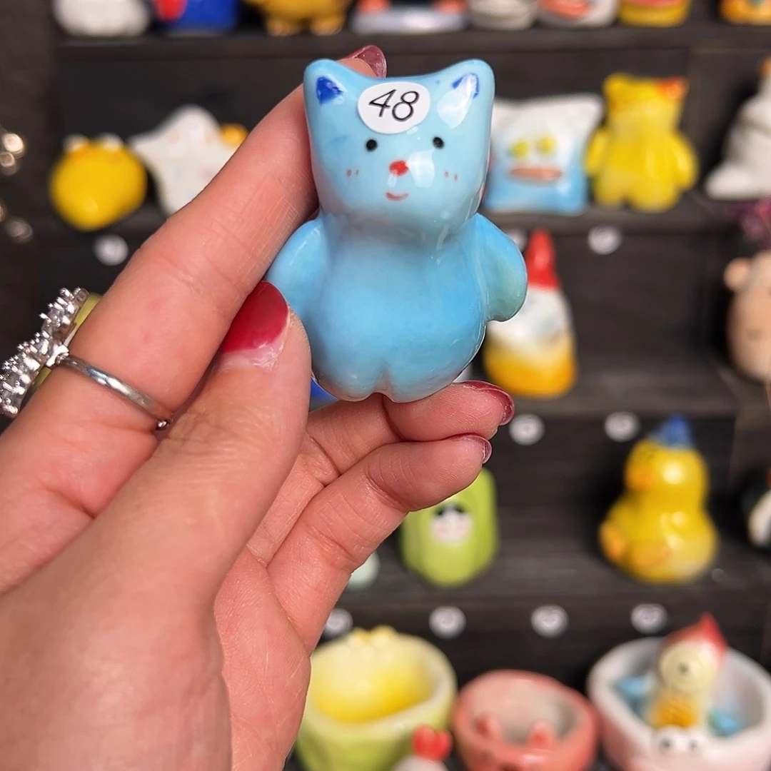 摆件手捏陶瓷，默认微瑕48