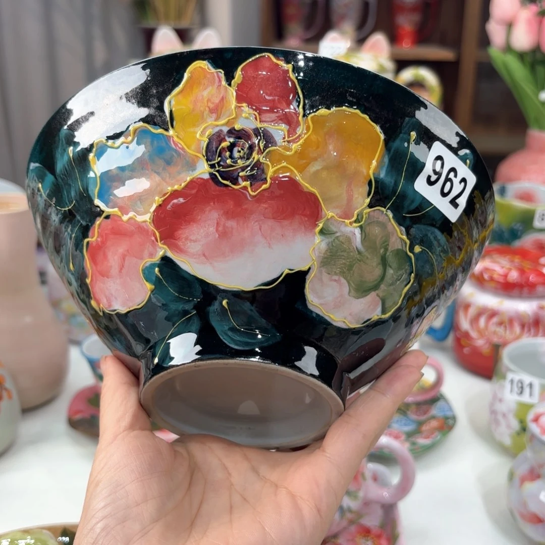 景德镇手绘高温釉下彩陶瓷茶具
