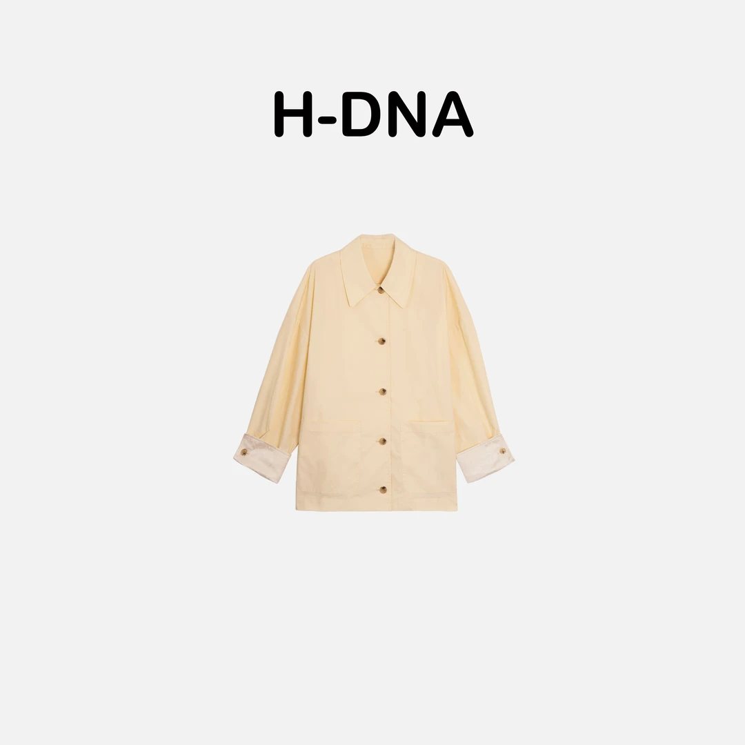 【H-DNA】"春日来信"日本进口府绸棉重工提花锻撞色袖外套