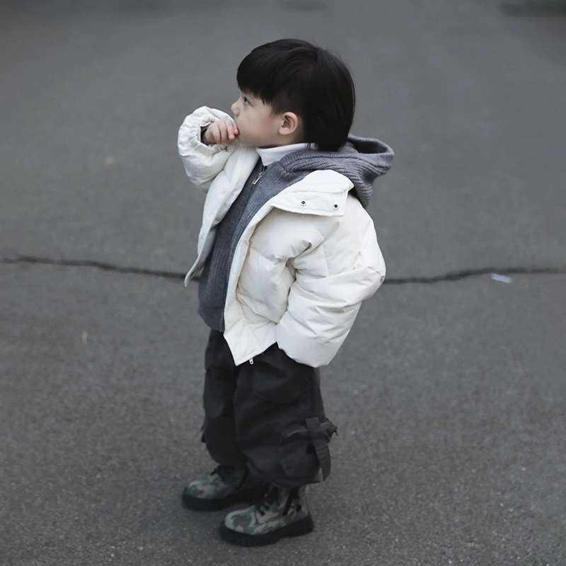 【粉丝现货福利】Jimmy妈童品立领羽绒服简约百搭潮酷面包服外套