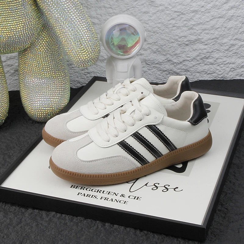 【超哥】德训鞋时尚休闲鞋百搭拼色舒适ins条纹软底低帮秋季韩版668