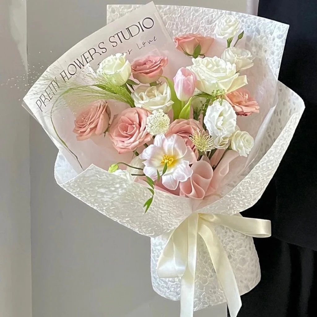 手工水岩纸皱纹纸艺术纸鲜花花束包装石纹纸礼品花艺用纸