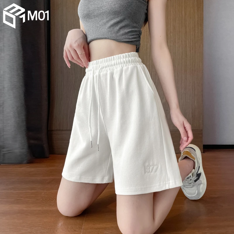 M01运动短裤女薄款2025新款高腰小个子宽松休闲美式外穿五分裤女