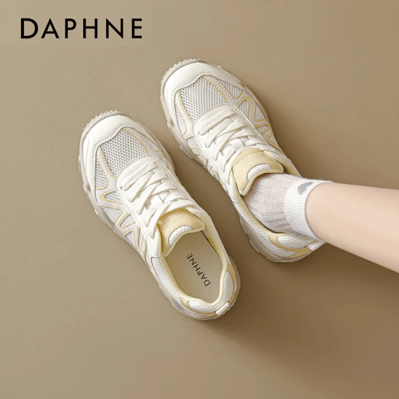 达芙妮厚底德训鞋女2025新款夏季网面透气旅游登山鞋休闲运动女鞋