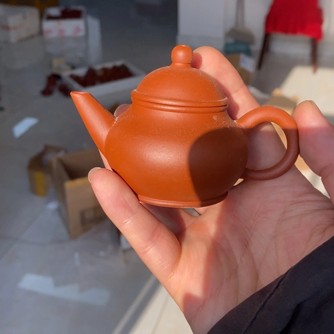 紫砂茶壶朱泥芭乐水平70毫升