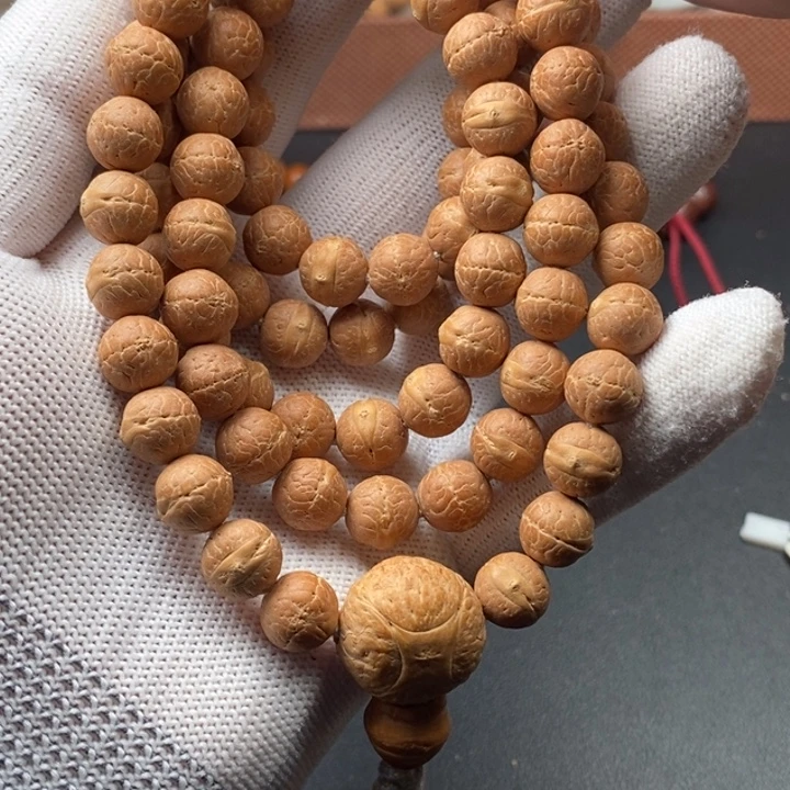 凤眼菩提手串实心10mm110颗红皮头货