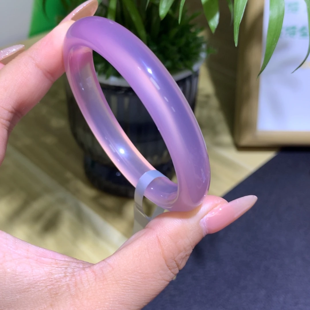 手镯玛瑙/玉髓未镶嵌粉紫
