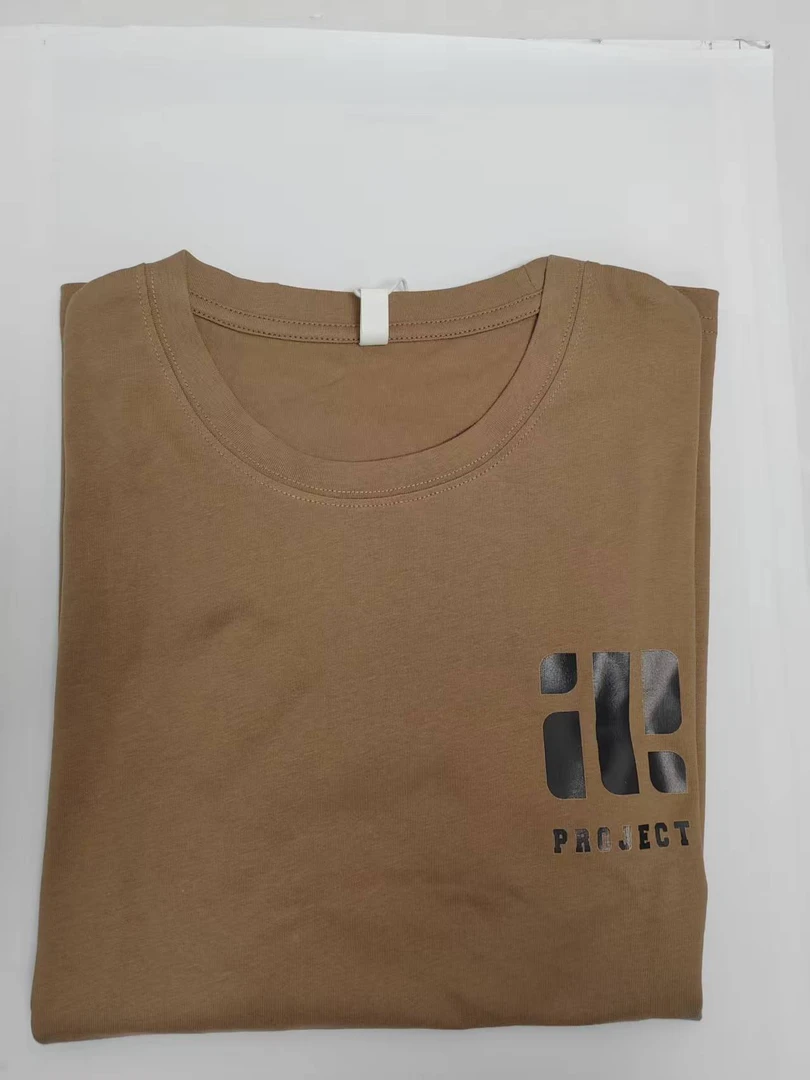 B0009休闲重磅印花短袖字母廓形天丝T恤美式百搭复古t恤字母