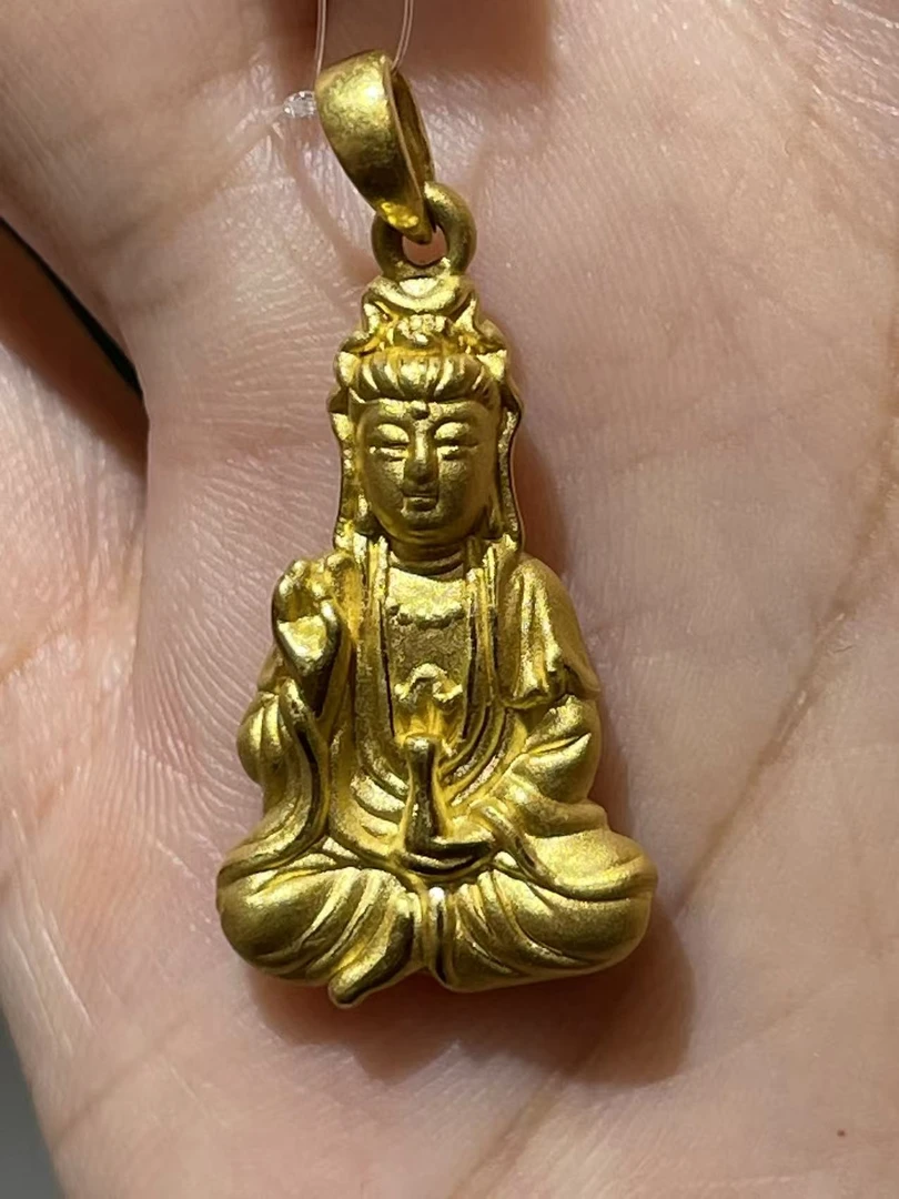 老凤祥足金观音吊坠