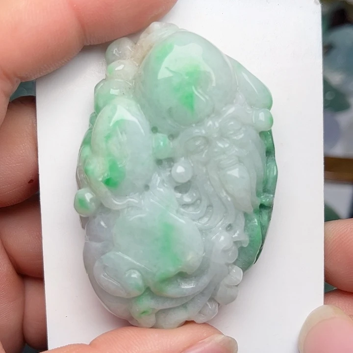 翡翠颈饰未镶嵌寿星