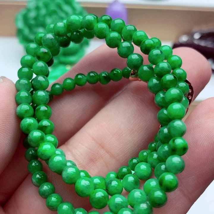 翡翠未镶嵌毛衣链