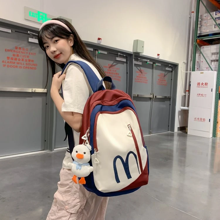 旅游2025小学生书包高颜值初高中时尚双肩包日系潮流撞色出游包