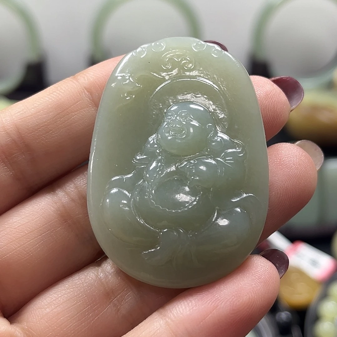 和田玉（青白玉）未镶嵌吊坠(不含链)