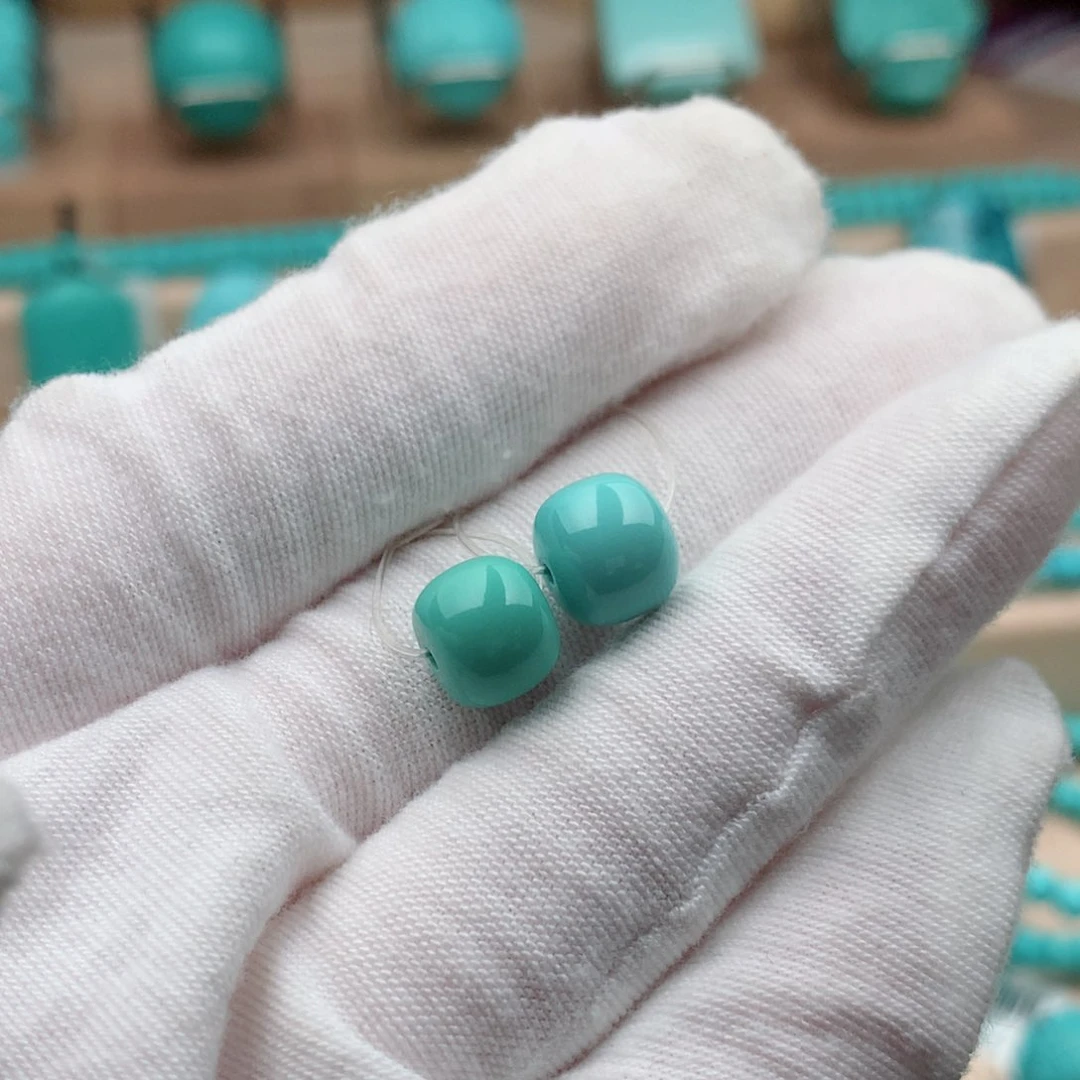 未镶嵌绿松石珠宝奇石唐*伽9m m