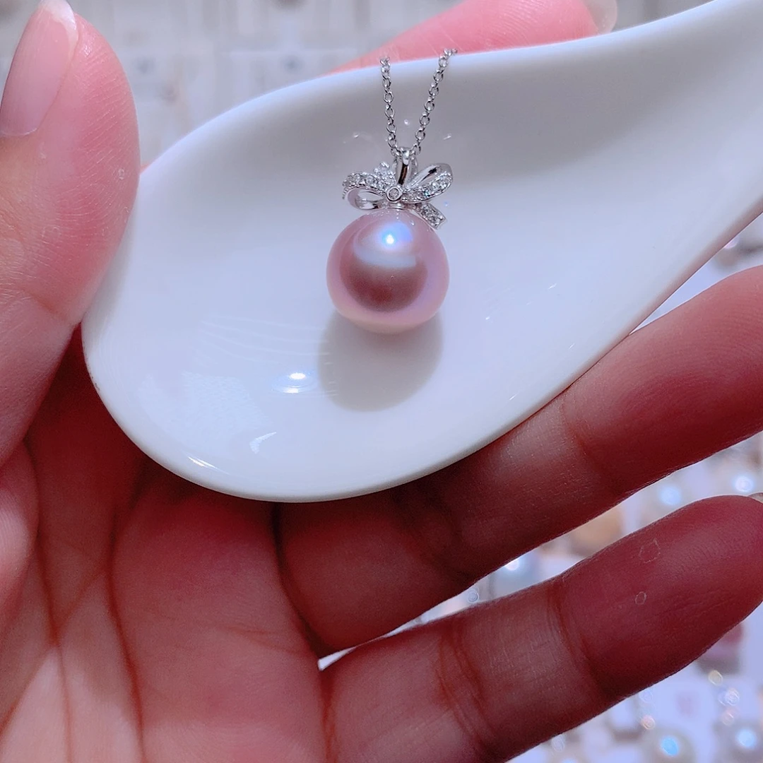 吊坠(赠链)银S925镶嵌淡水珍珠CC12.2mm