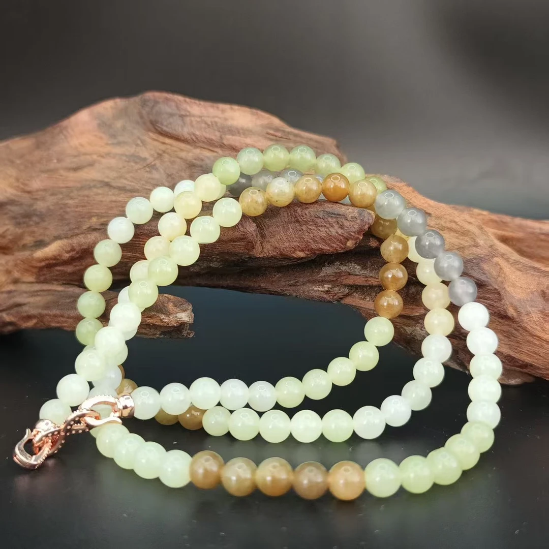 T和田玉多宝圆珠项链（卡6）1765