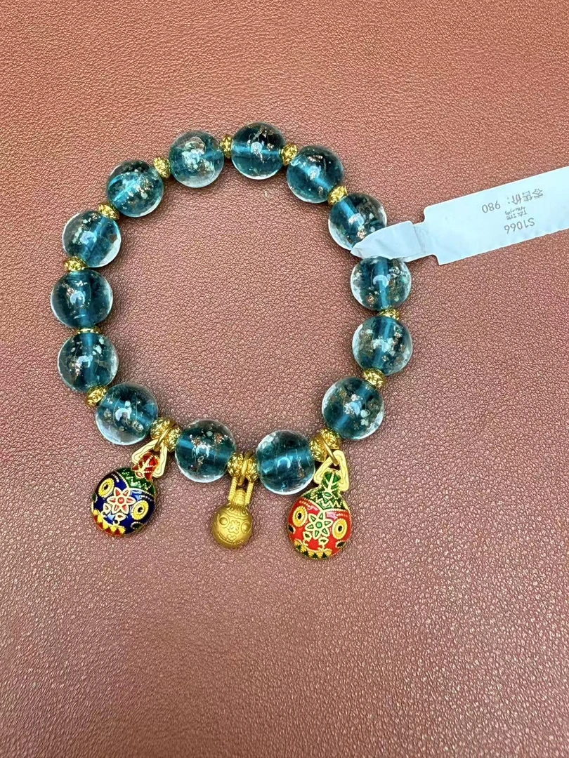 非金属玻璃手链 s1066香灰琉璃手串