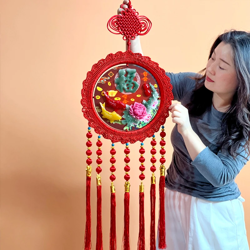 [新款]]团圆福中国结挂件玄关客厅书房中国结春节乔迁结婚挂件