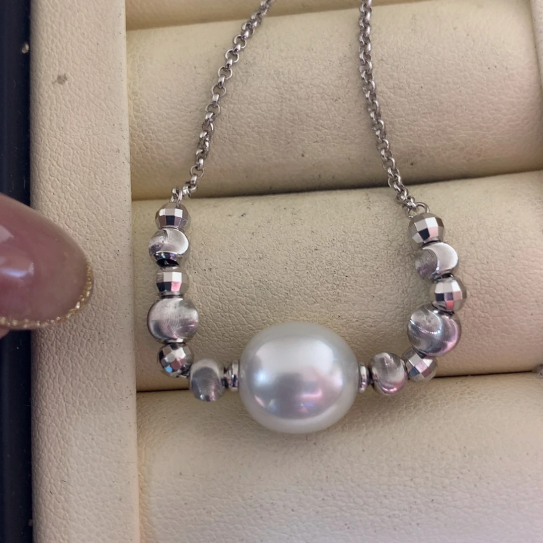 海水珍珠银S925镶嵌手绳