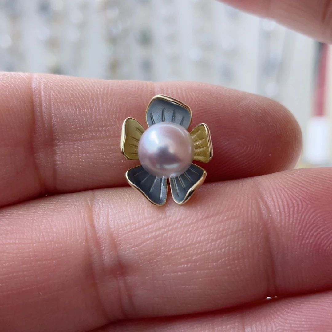 海水珍珠吊坠(不含链)银S925镶嵌