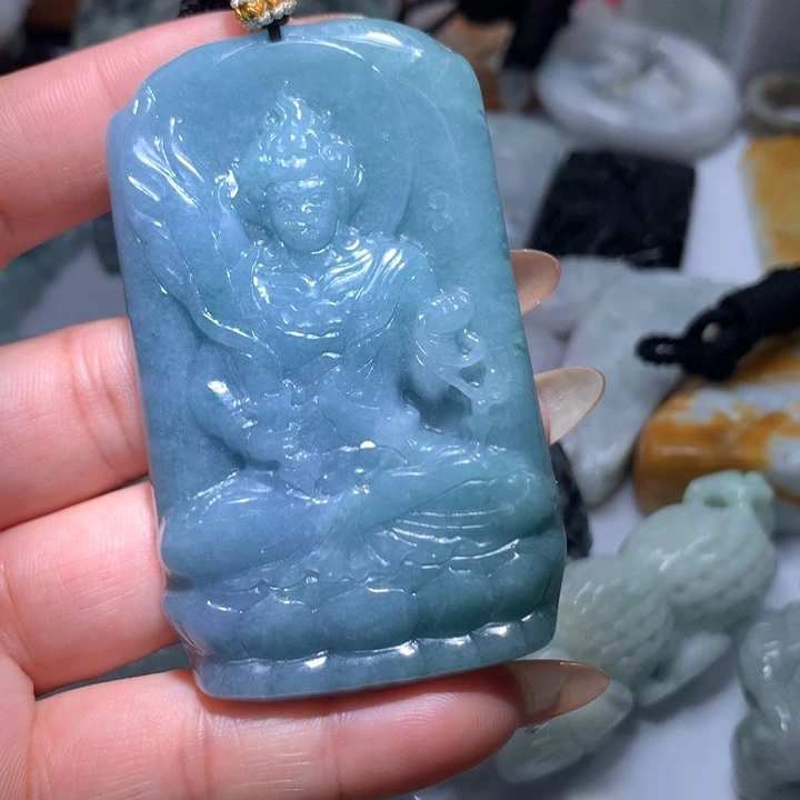 翡翠未镶嵌颈饰保真天然A货翡翠