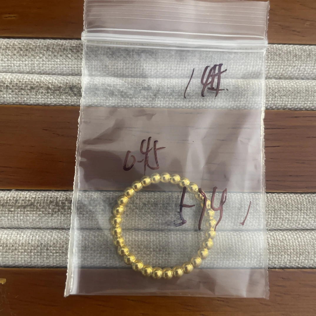 A4克重0.45 14号 珠珠戒指 足金999