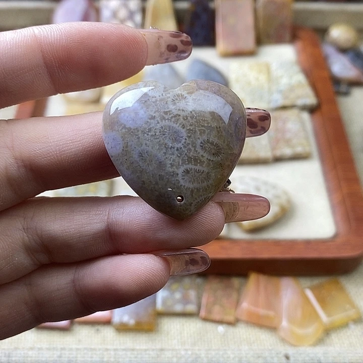 硅化珊瑚（珊瑚玉）未镶嵌颈饰