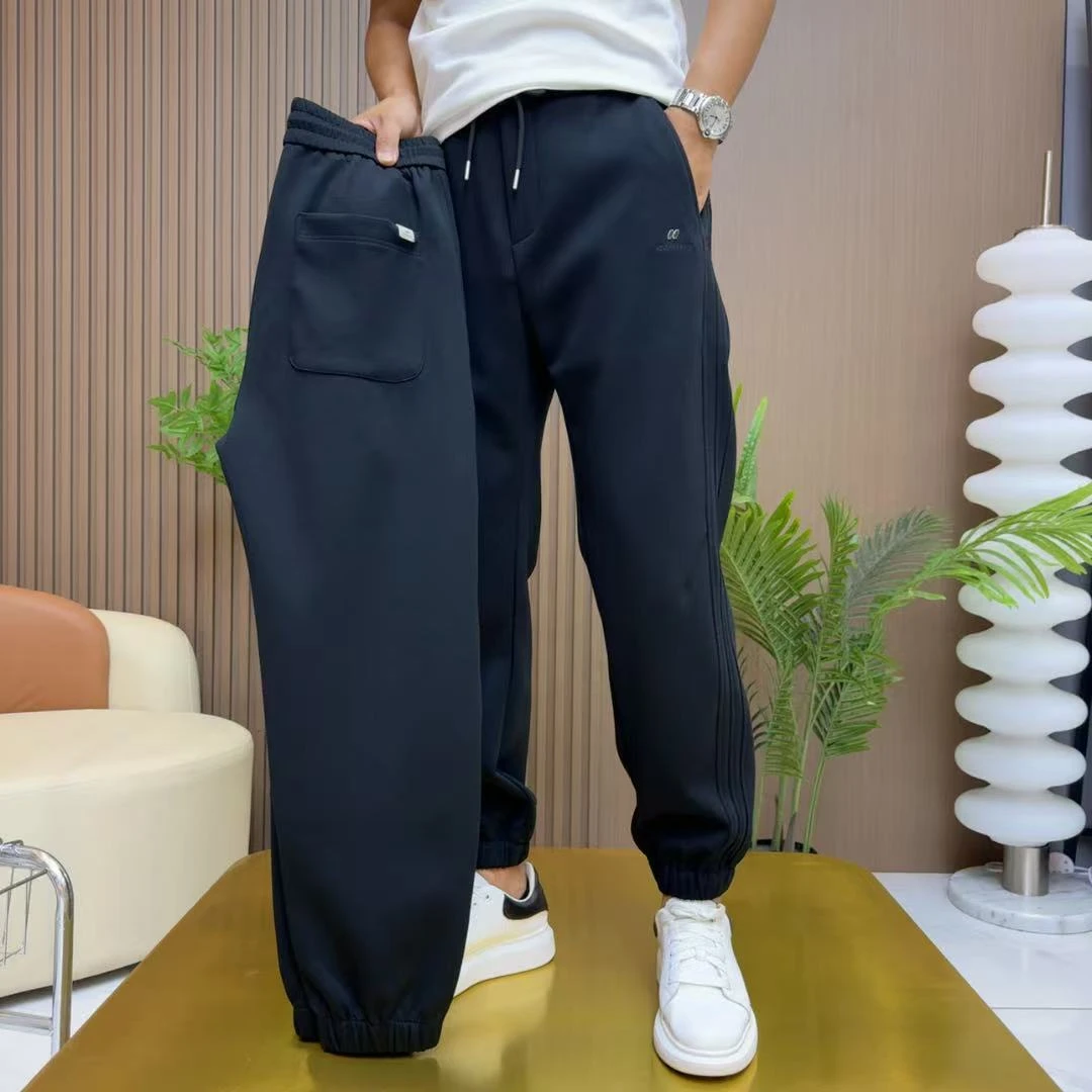 【N标加厚休闲裤2523】冬季高品质N字母刺绣休闲裤