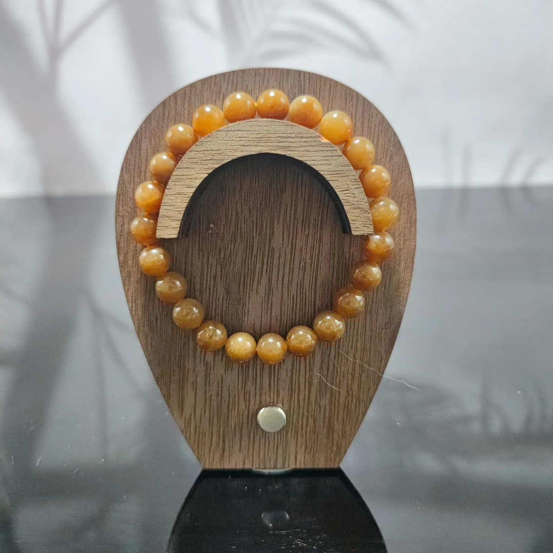 P和田玉圆珠手串（卡8）2486