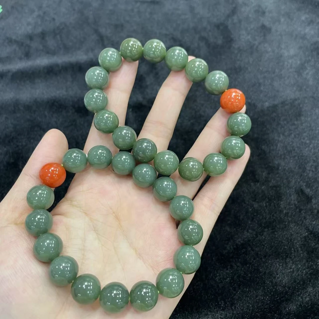 【玉经纶】31587/HQ37-和田玉手串-多样性发其一