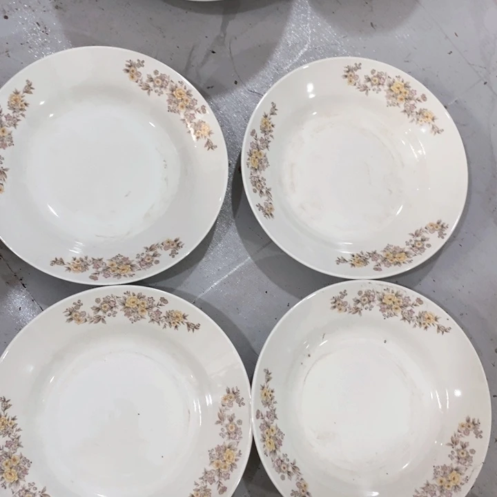 瓷片四厂强化瓷深盘四个口径23厘米