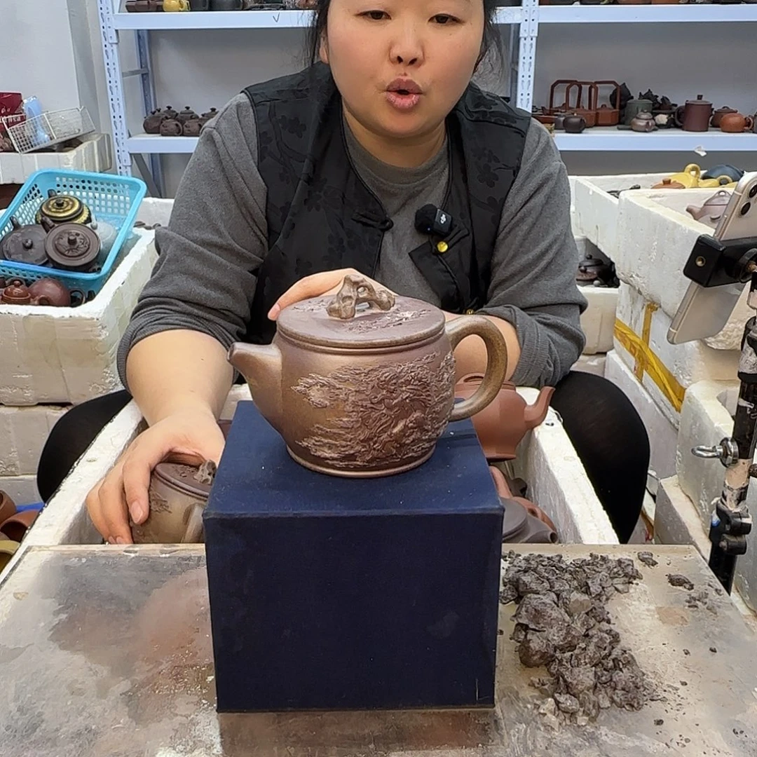 茶壶紫砂宜兴紫砂壶瑕疵处理